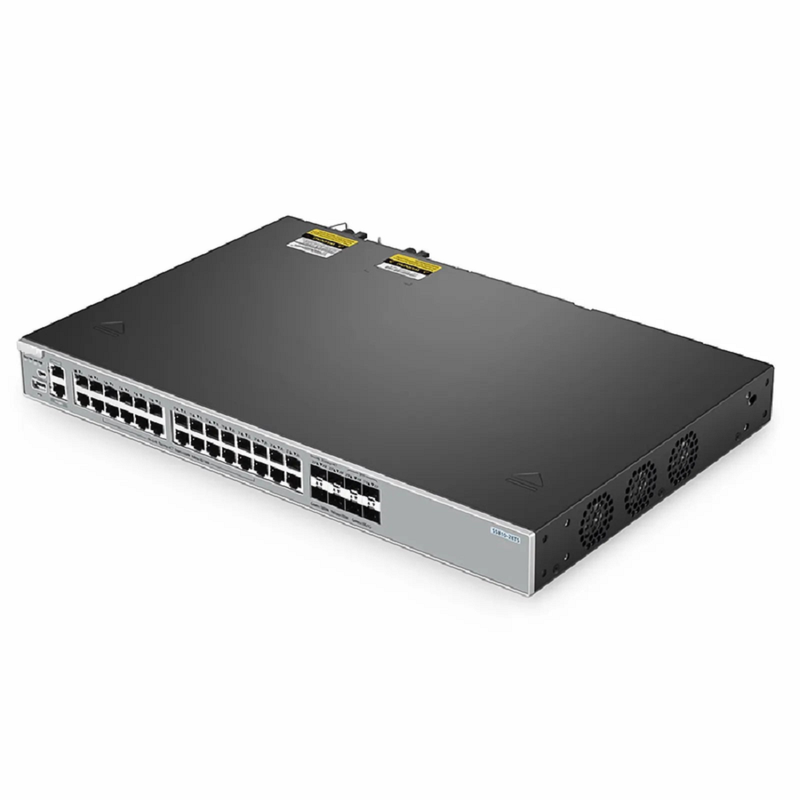 FyberOptix S5810-28TS, 28-Port Gigabit Ethernet L3 Switch, 24 x Gigabit RJ45, 4 x RJ45/SFP Combo Ports, with 4 x 10Gb SFP+ Uplinks, Stackable Switch, Broadcom Chip