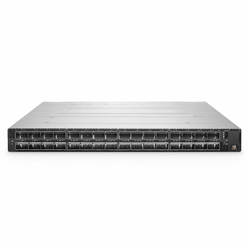 FyberOptix MQM9790-NS2F, NVIDIAÂ® 64-Port NDR 400G InfiniBand Data Center Switch, 32 OSFP Ports, Unmanaged, x86 Dual Core, NVIDIA Quantumâ„¢-2 Chip, P2C Airflow