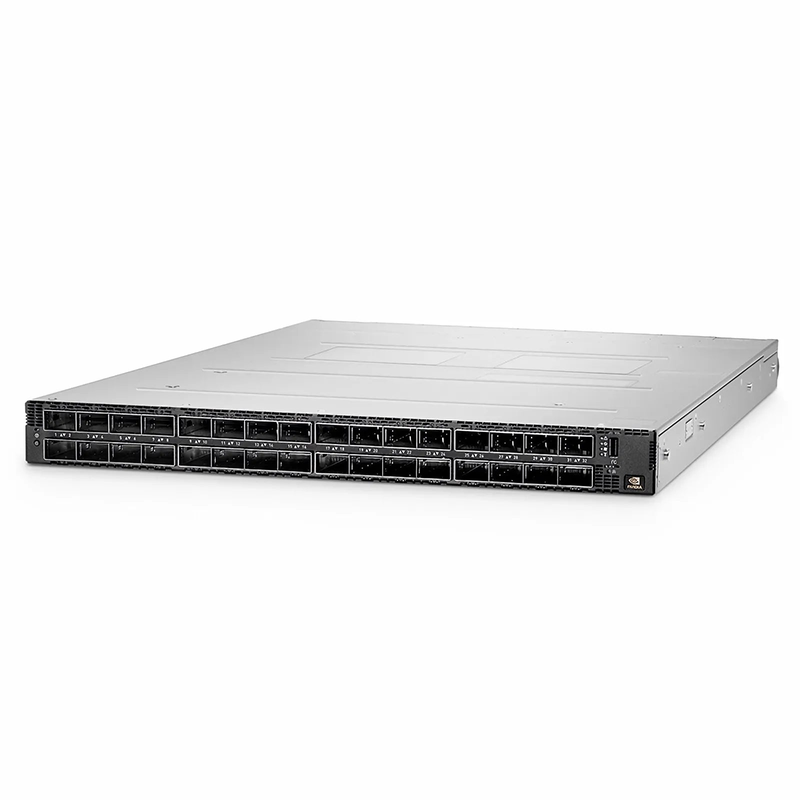 FyberOptix MQM9790-NS2F, NVIDIAÂ® 64-Port NDR 400G InfiniBand Data Center Switch, 32 OSFP Ports, Unmanaged, x86 Dual Core, NVIDIA Quantumâ„¢-2 Chip, P2C Airflow