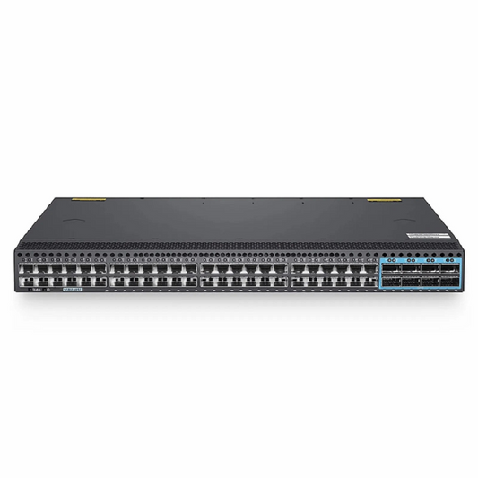FyberOptix N5860-48SC, 48-Port Ethernet L3 Data Center Switch, 48 x 10Gb SFP+, with 8 x 100Gb QSFP28, Support MLAG/Stacking, Broadcom Chip, Dual AC PSUs, Front-to-Back Airflow