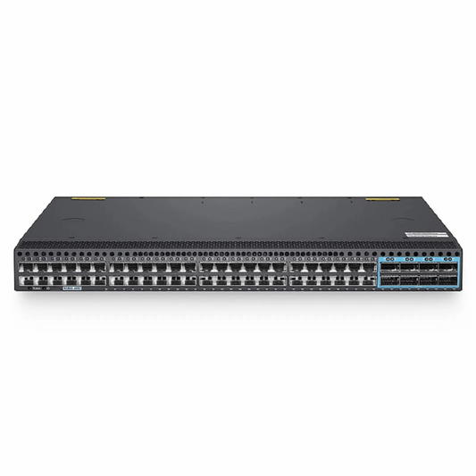 FyberOptix N5860-48SC, 48-Port Ethernet L3 Data Center Switch, 48 x 10Gb SFP+, with 8 x 100Gb QSFP28, Support MLAG/Stacking, Broadcom Chip, Dual AC PSUs, Front-to-Back Airflow