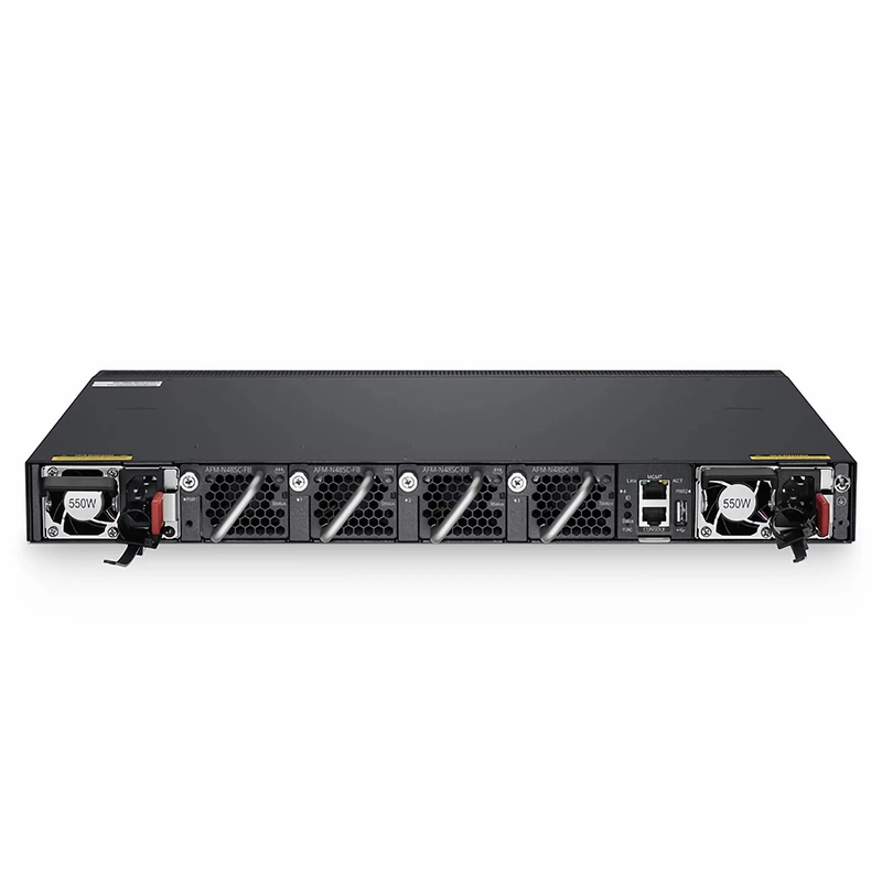 FyberOptix N5860-48SC, 48-Port Ethernet L3 Data Center Switch, 48 x 10Gb SFP+, with 8 x 100Gb QSFP28, Support MLAG/Stacking, Broadcom Chip, Dual AC PSUs, Front-to-Back Airflow