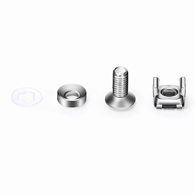 FyberOptix M6Ã—16mm Model Screw and Nut, Nickel-plated, Silver, 50pcs/Pack