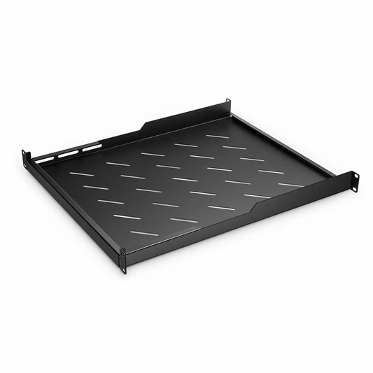 FyberOptix 1U 19'' Vented Cantilever Fixed Shelf, SPCC, 21"(550mm) Deep, 132lbs (60kg) Capacity