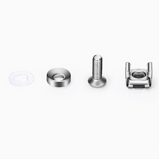 FyberOptix M5Ã—16mm Model Screw and Nut, Nickel-plated, Silver, 50pcs/Pack