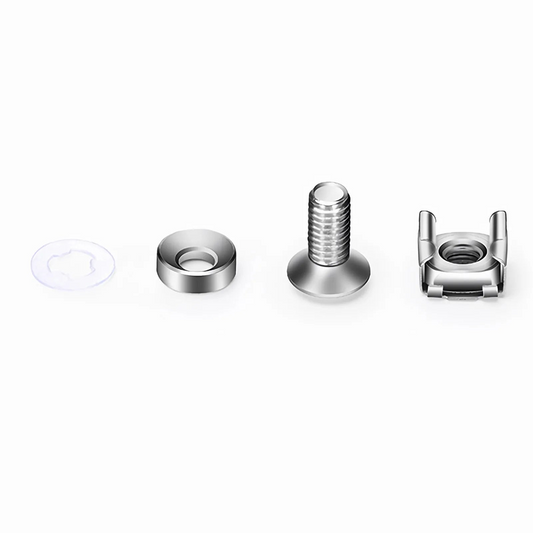 FyberOptix M6Ã—16mm Model Screw and Nut, Nickel-plated, Silver, 50pcs/Pack