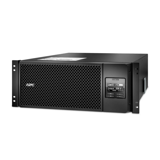 FyberOptix APC Smart-UPS On-line, 6kVA/6kW, 208V, 6 x C13 & 4 x C19 Outlets, Network Card & SmartSlot, 2 Replaceable Battery Modules Included, Rack 4U/Tower Convertible