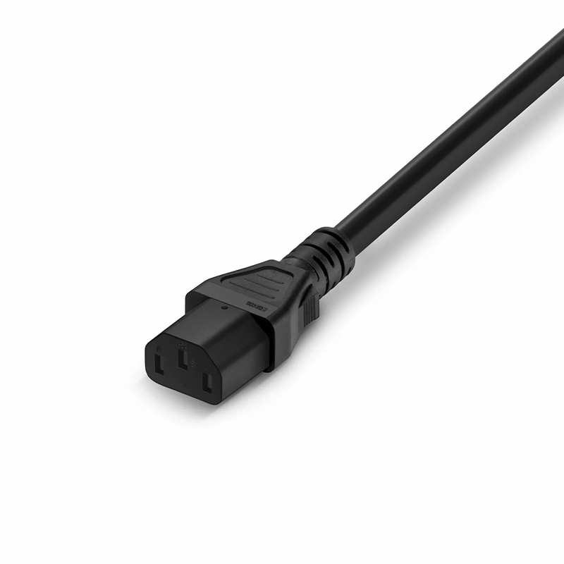 FyberOptix 3ft (0.9m) IEC60320 C20 to IEC60320 C13 14AWG 250V/10A Power Cord, Black