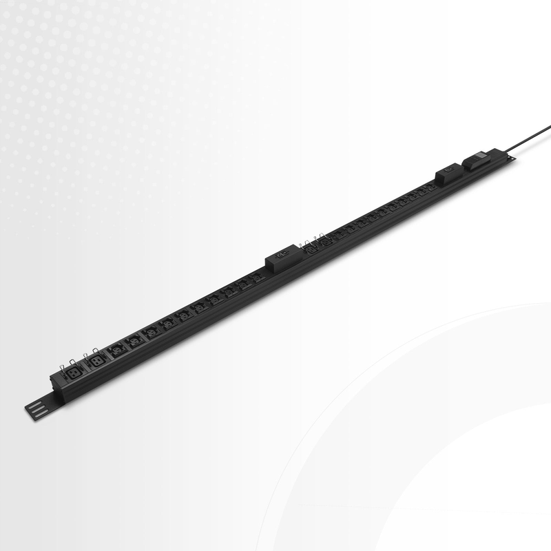 FyberOptix 7.36kW Single-Phase 32A/230V Metered Rack PDU, 20 x C13 & 4 x C19 Outlets, IEC309 32A 2P+E Plug, 10ft Cord, 0U Vertical