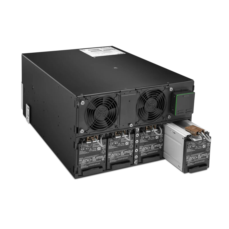 FyberOptix APC Smart-UPS On-line, 8kVA/8kW, 208V, 6 x C13 & 4 x C19 Outlets, Network Card & SmartSlot, 4 Replaceable Battery Modules Included, Rack 6U/Tower Convertible