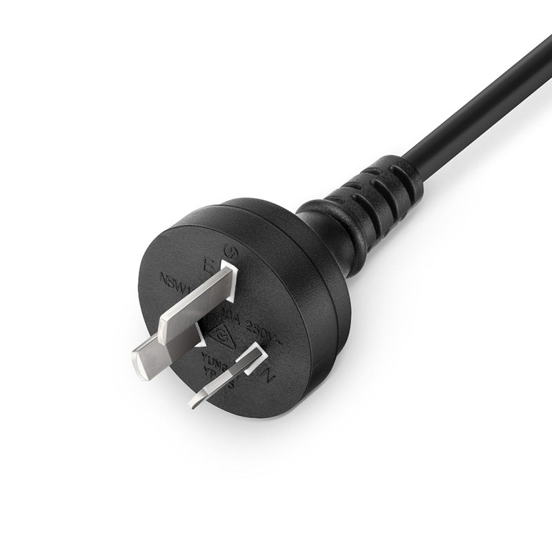 FyberOptix 4ft (1.2m) AS/NZS 3112 Australia to IEC60320 C13 3 x 1.0mmÂ² 250V/10A Power Cord, Black