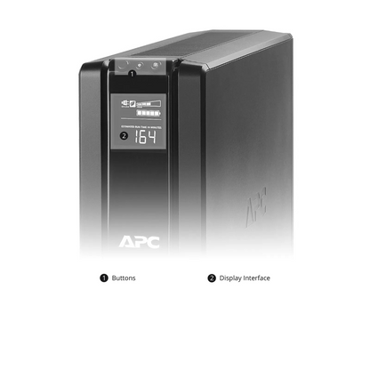 FyberOptix APC Back-UPS Pro, 1500VA/865W, 120V, 10 x NEMA 5-15R Outlets, AVR, LCD, 1 Replaceable Battery Module Included, Tower
