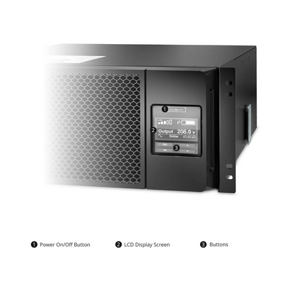 FyberOptix APC Smart-UPS On-line, 6kVA/6kW, 208V, 2 x L6-20R & 3 x L6-30R NEMA Outlets, Network Card & SmartSlot, 2 Replaceable Battery Modules Included, Rack 4U/Tower Convertible