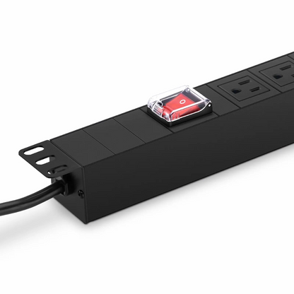 FyberOptix 1.88kW Single-Phase 15A/125V Basic Rack PDU, 8 x NEMA 5-15R Outlets, NEMA 5-15P Plug, 6.6ft Cord, 1U Rack-Mount