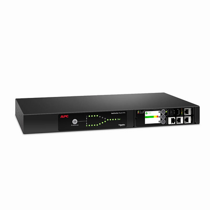 FyberOptix APCA® NetShelter Rack Automatic Transfer Switch, 1U, 20A, 208V, 2 C20 IN, 8 C13, 1 C19 OUT