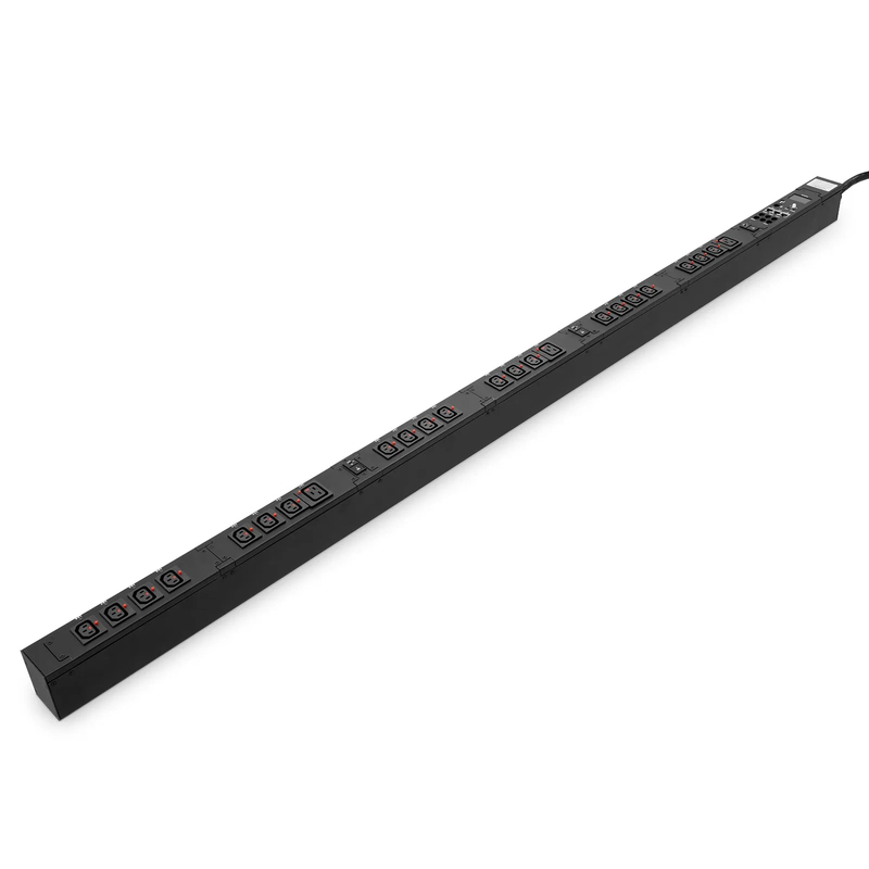 FyberOptix 23kW 3-Phase 32A/415V Switched Rack PDU, 21 x C13 & 3 x C19 Outlets, IEC309 32A 3P+N+PE Plug, 10ft Cord, 0U Vertical