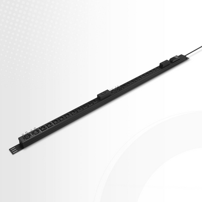 FyberOptix 7.36kW Single-Phase 32A/230V Metered Rack PDU, 20 x C13 & 4 x C19 Outlets, IEC309 32A 2P+E Plug, 10ft Cord, 0U Vertical