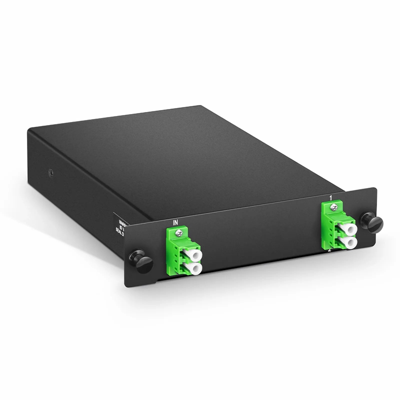 FyberOptix 1 x 2 PLC Fiber Splitter, Standard LGX Cassette, LC/APC, Singlemode