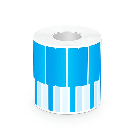 FyberOptix 1.02in.W x 3.31in.L Printable P-Flag Label, PET, Reel, Blue, 500Labels/Roll