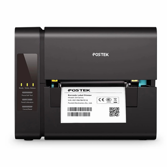 FyberOptix Postek E300i Commercial Label Printer with HEATâ„¢, 4.5" Color LCD Touch Screen, 300dpi, 4ips Print Speed