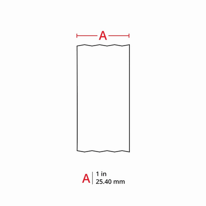 FyberOptix 1in.W x 600in.L Panel/Surface Labels for M611 Printer, Continuous Label/Roll, Black on White