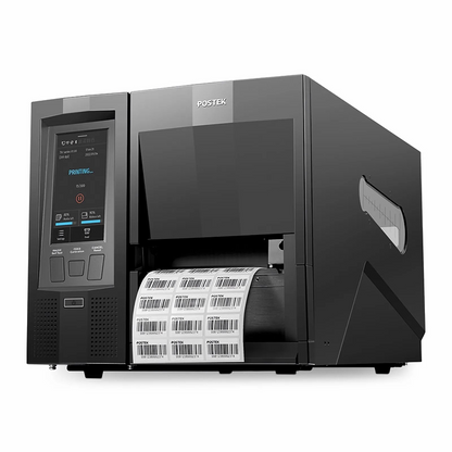 FyberOptix Postek TX6 EXP Industrial Label Printer with HEATA, 4.5" Color LCD Touch Screen, 600dpi, 6ips Print Speed