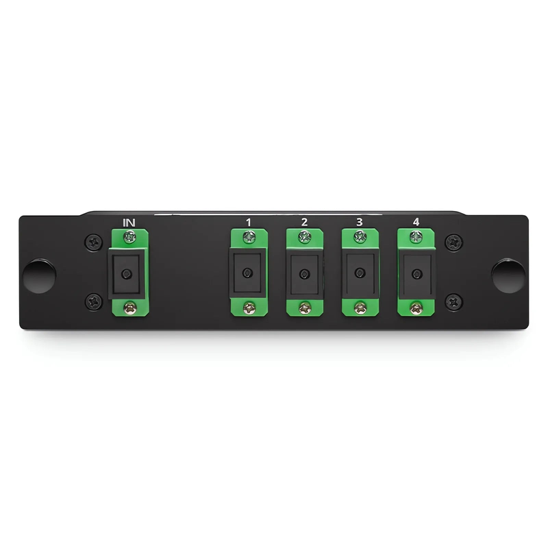 FyberOptix 1 x 4 PLC Fiber Splitter, Standard LGX Cassette, SC/APC, Singlemode