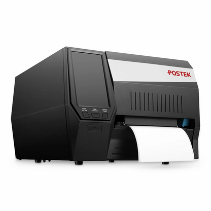 FyberOptix Postek GX3 Industrial Label Printer with HEATA, 4.5" Color LCD Touch Screen, 300dpi, 8ips Print Speed