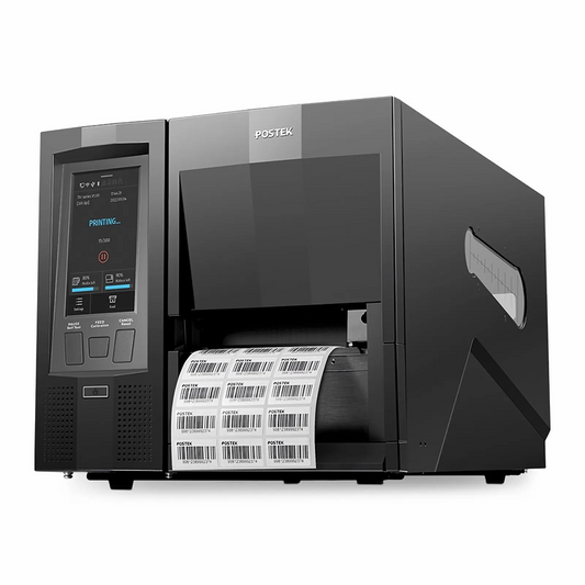 FyberOptix Postek TX6 EXP Industrial Label Printer with HEATâ„¢, 4.5" Color LCD Touch Screen, 600dpi, 6ips Print Speed