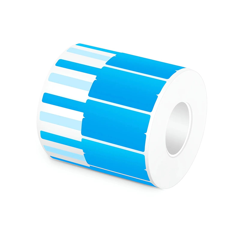 FyberOptix 1.02in.W x 3.31in.L Printable P-Flag Label, PET, Reel, Blue, 500Labels/Roll