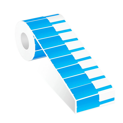 FyberOptix 1.02in.W x 3.31in.L Printable P-Flag Label, PET, Reel, Blue, 500Labels/Roll