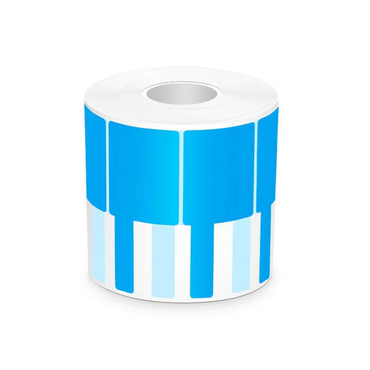 FyberOptix 1.57in.W x 3.54in.L Printable P-Flag Label, PET, Reel, Blue, 500Labels/Roll