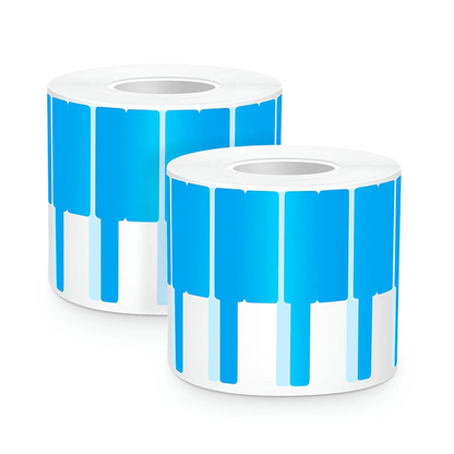 FyberOptix 0.94in.W x 2.75in.L Printable P-Flag Label, PET, Reel, Blue, 500Labels/Roll