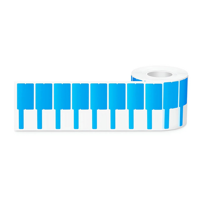 FyberOptix 0.94in.W x 2.75in.L Printable P-Flag Label, PET, Reel, Blue, 500Labels/Roll