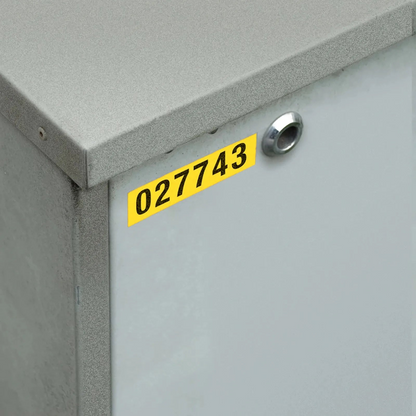FyberOptix 0.25in.W x 252in.L Panel/Surface Labels with Ribbon for M210 and M211 Printers, Continuous Label/Cartridge, Black on Yellow