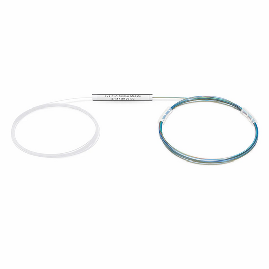 FyberOptix 1 x 4 PLC Fiber Splitter, Steel Tube, Bare Fiber 250ÃŽÂ¼m, No Connector, Singlemode