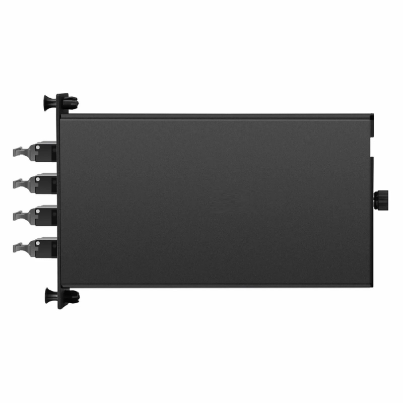 FyberOptix FHDâ„¢ LC Splice Cassette with Pigtails, 24 Fibers OM4 Multimode,12 x LC UPC Duplex (Aqua), 0.3dB Max.