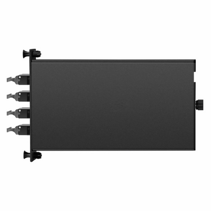 FyberOptix FHDÃ¢â€žÂ¢ MTPÃ‚Â® Splice Cassette with Ribbon Pigtails, 96 Fibers OM4 Multimode, 8 x MTPÃ‚Â®-12 UPC (Male) Key Up to Key Down (Black) Adapter, 0.35dB Max.