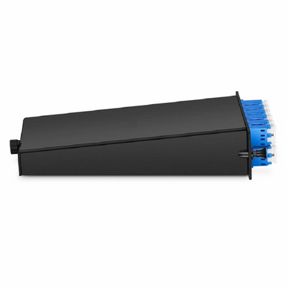 FyberOptix FHDA LC Splice Cassette with Pigtails, 24 Fibers OS2 Single Mode,12 x LC UPC Duplex (Blue), 0.3dB Max.