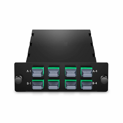 FyberOptix FHDA 8 x MTP®-8 Mesh Cassette, 64 Fibers OS2 Single Mode, Universal, 8 x 8F MTP® to 8 x 8F MTP® (Green), 0.35dB Max.