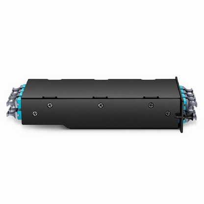 FyberOptix FHDA 8 x MTP®-8 Mesh Cassette, 64 Fibers OM4 Multimode, Universal, 8 x 8F MTP® to 8 x 8F MTP® (Aqua), 0.35dB Max.