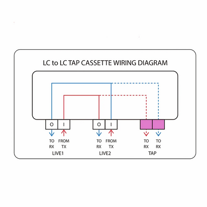 FyberOptix FHDA LC TAP Cassette, OS2 Single Mode, 8 x LC Duplex Live Ports, 4 x LC Duplex TAP Ports, 50/50 Split Ratio (Live/TAP), 1/10/40/100G