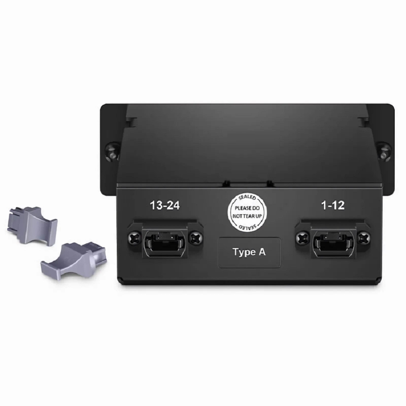 FyberOptix FHDâ„¢ MTPÂ®-LC Cassette, OM5 Multimode, Type AF, 24 Fibers, 2 x MTPÂ®-12 (Male) to 12 x LC Duplex, 0.35dB Max.