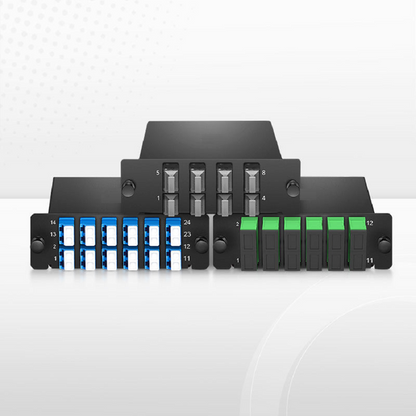 FyberOptix FHDÃ¢â€žÂ¢ MTPÃ‚Â® Splice Cassette with Ribbon Pigtails, 96 Fibers OM4 Multimode, 8 x MTPÃ‚Â®-12 UPC (Male) Key Up to Key Down (Black) Adapter, 0.35dB Max.