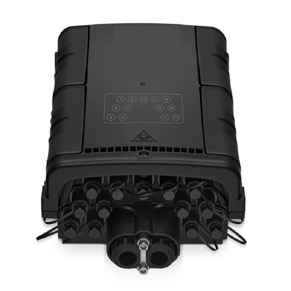 FyberOptix Fully Pre-Terminated Fiber Distribution Hub Box for Quick ODN, 1 Uncut Port, 13 SC/APC Hardened Adapters, Mechanical Seal, Supports 1:2/1:4/1:8 Mini Splitters, PP+GF, IP68, Wall/Pole/Aerial Mount, Indoor/Outdoor