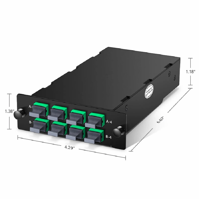 FyberOptix FHDâ„¢ 4 x MTPÂ®-8 Mesh Cassette, 32 Fibers OM4 Multimode, Universal, 4 x 8F MTPÂ® to 4 x 8F MTPÂ® (Aqua), 0.35dB Max.