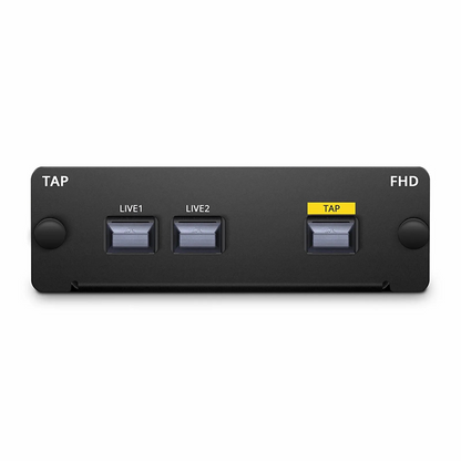 FyberOptix FHDA MTP® TAP Cassette, OM4 Multimode, 2 x MTP®-12 Male Live Ports, MTP®-12 Male TAP Port, 50/50 Split Ratio (Live/TAP), 40/100G