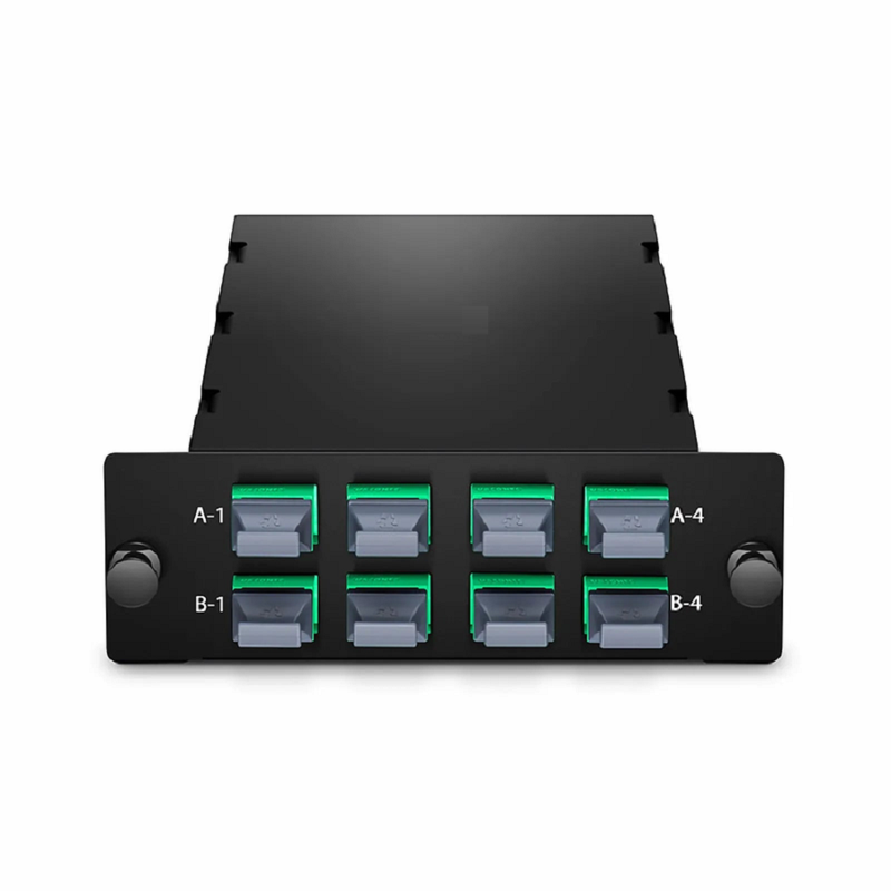 FyberOptix FHDâ„¢ 8 x MTPÂ®-8 Mesh Cassette, 64 Fibers OM4 Multimode, Universal, 8 x 8F MTPÂ® to 8 x 8F MTPÂ® (Aqua), 0.35dB Max.