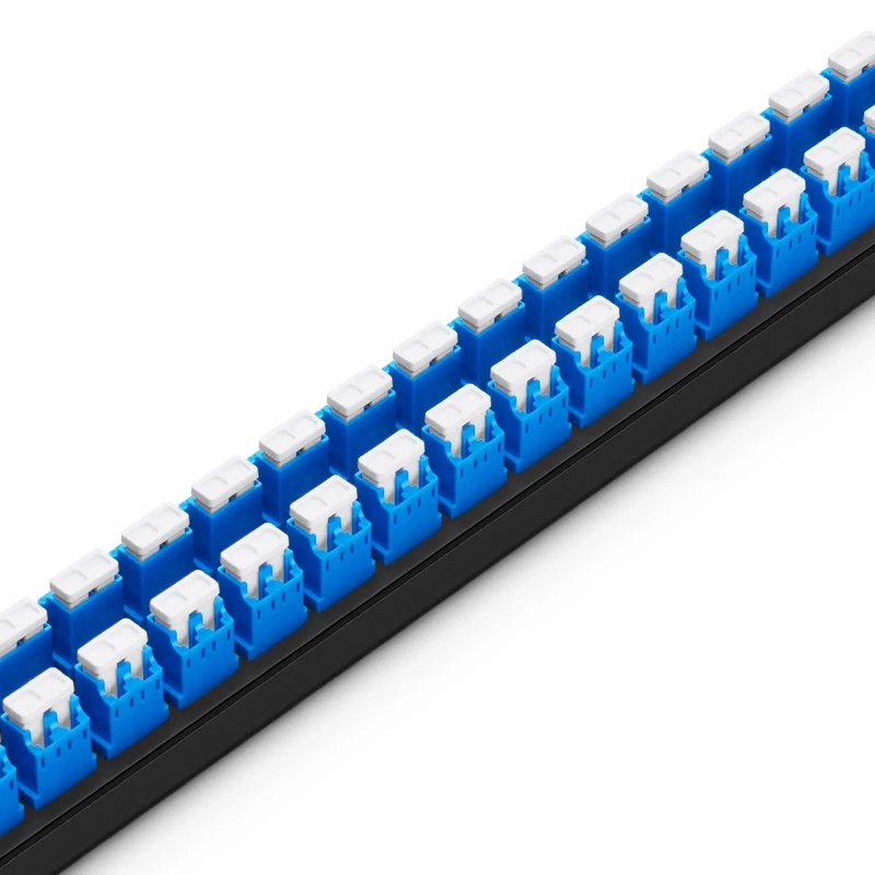 FyberOptix FHUâ„¢ 1U 19'' Fiber Adapter Panel, 96 Fibers OS2 Single Mode, 48 x LC UPC Duplex (Blue) Adapter, Ceramic Sleeve
