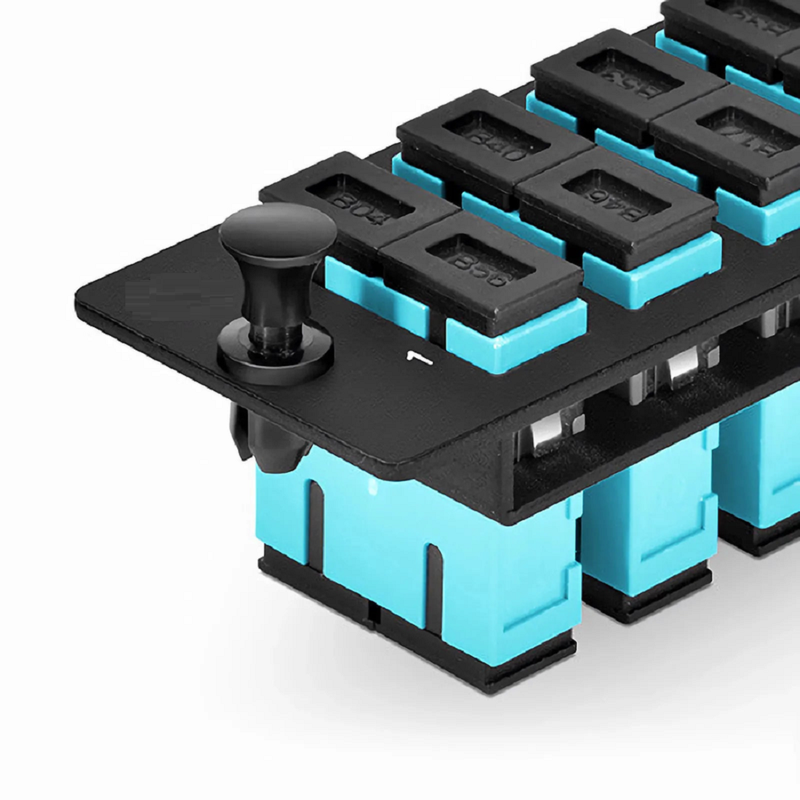 FyberOptix FHDâ„¢ Fiber Adapter Panel, 12 Fibers OM4 Multimode, 6 x SC UPC Duplex (Aqua) Adapter, Ceramic Sleeve